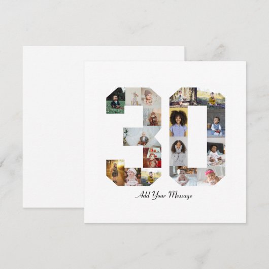 Foto-collage nummer 30 feestdagenkaart (Voorkant / Achterkant)