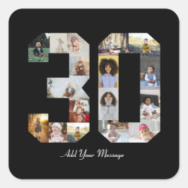 Foto collage nummer 30 vierkante sticker