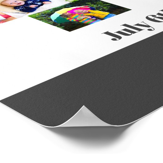 Foto Collage nummer 40 Aangepast 40e verjaardag Poster (Hoek)