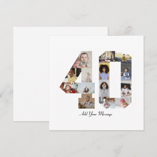 Foto-collage nummer 40 aankondiging (Voorkant / Achterkant)