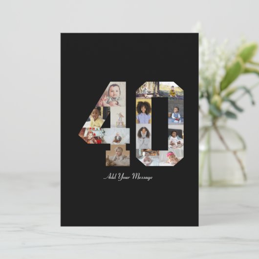 Foto-collage nummer 40 aankondiging (Staand voorkant)