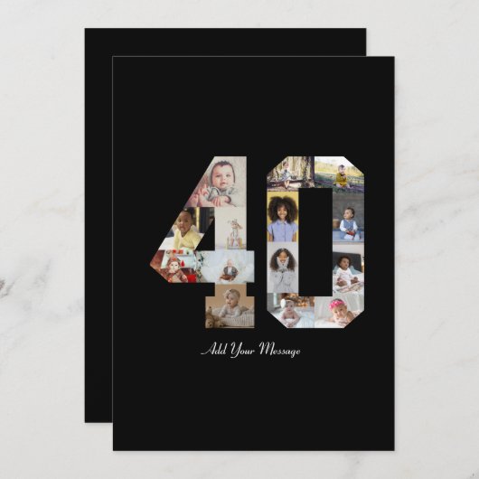 Foto-collage nummer 40 aankondiging (Voorkant / Achterkant)