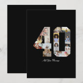 Foto collage nummer 40 bedankkaart (Voorkant / Achterkant)