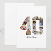 Foto-collage nummer 40 bedankkaart (Voorkant / Achterkant)