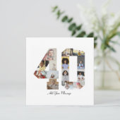 Foto-collage nummer 40 bedankkaart (Staand voorkant)