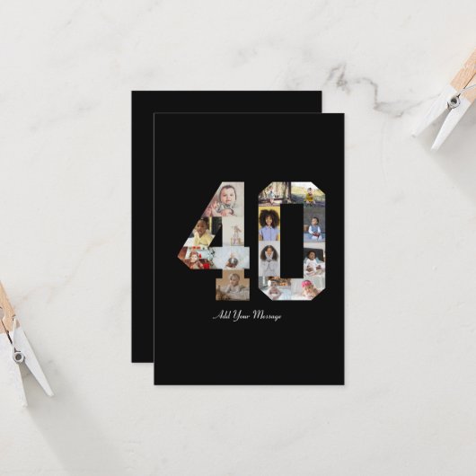 Foto-collage nummer 40 kaart (Voorkant / Achterkant in situ)