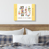 Foto Collage nummer 40 Neutraal 40e verjaardag Canvas Afdruk (Insitu (Slaapkamer))