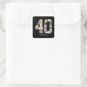 Foto-collage nummer 40 vierkante sticker (Tas)