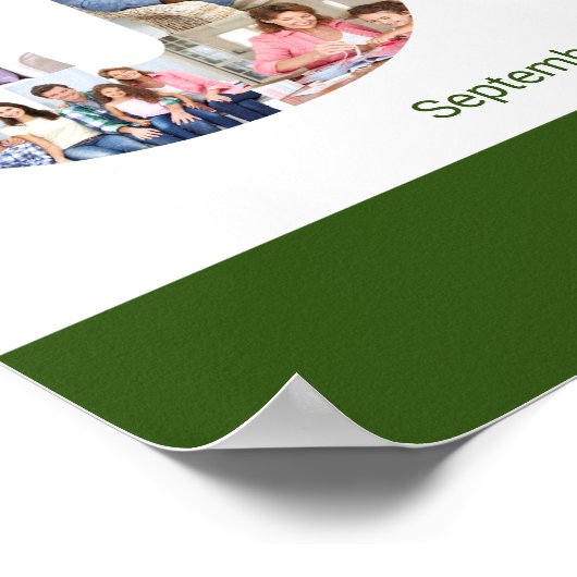 Foto Collage nummer 50 Aangepast 50e verjaardag Poster (Hoek)