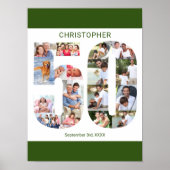 Foto Collage nummer 50 Aangepast 50e verjaardag Poster (Voorkant)