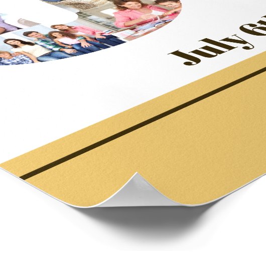 Foto Collage nummer 50 Aangepast 50e verjaardag Poster (Hoek)