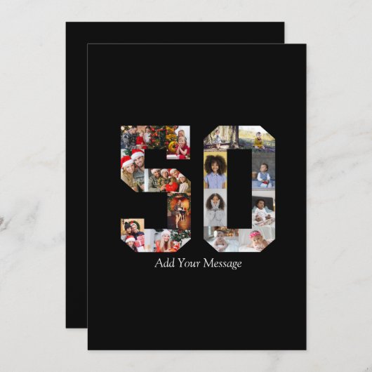 Foto-collage nummer 50 aankondiging (Voorkant / Achterkant)