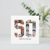 Foto-collage nummer 50 feestdagenkaart (Staand voorkant)