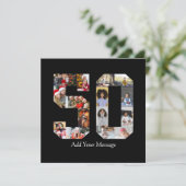 Foto-collage nummer 50 feestdagenkaart (Staand voorkant)