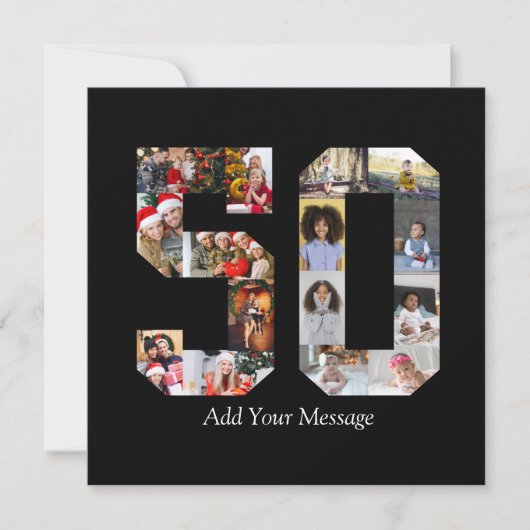 Foto-collage nummer 50 feestdagenkaart (Voorkant)