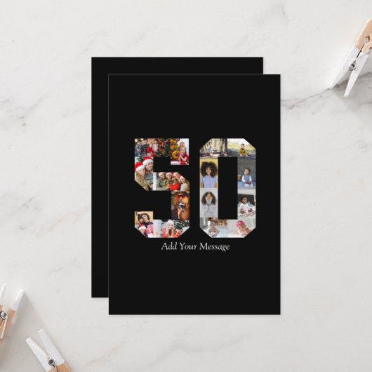 Foto-collage nummer 50 kaart (Voorkant / Achterkant in situ)