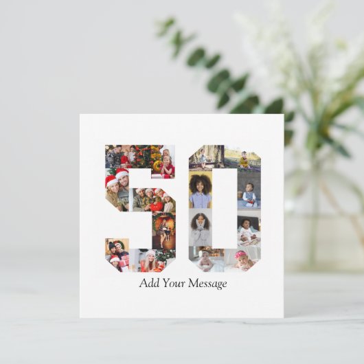 Foto-collage nummer 50 kaart (Staand voorkant)