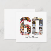 Foto collage nummer 60 bedankkaart (Voorkant / Achterkant)