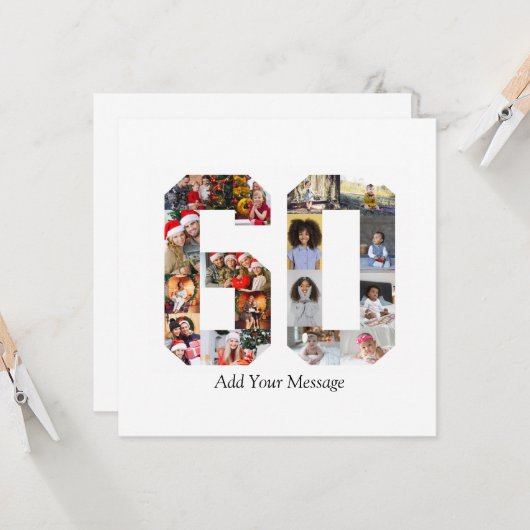 Foto-collage nummer 60 kaart (Voorkant / Achterkant in situ)