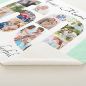 Foto Collage nummer 60 Shape Mint 60th Birthday Sherpa Deken (3/4)