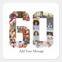 Foto collage nummer 60 vierkante sticker