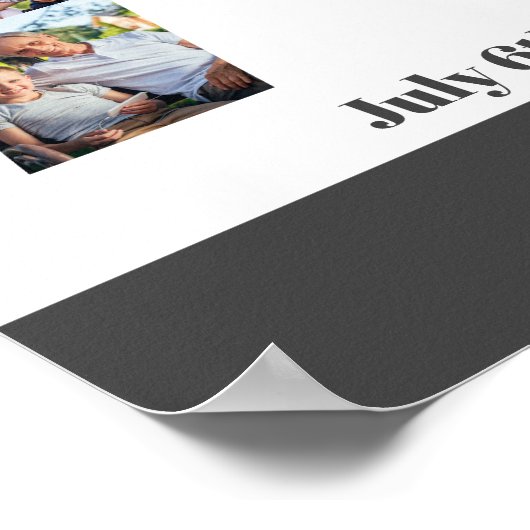 Foto Collage nummer 70 Aangepast 70e verjaardag Poster (Hoek)