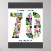 Foto Collage nummer 70 Aangepast 70e verjaardag Poster (Voorkant)