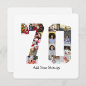 Foto collage nummer 70 bedankkaart (Voorkant / Achterkant)