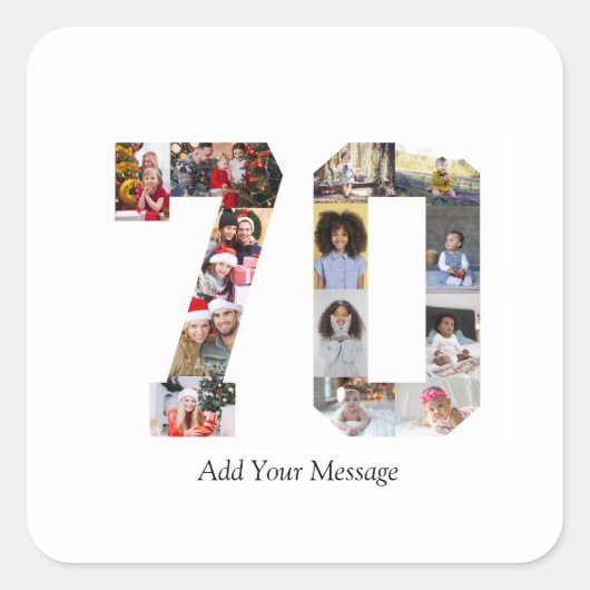 Foto-collage nummer 70 vierkante sticker (Voorkant)