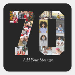 Foto collage nummer 70 vierkante sticker