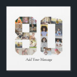 Foto-collage nummer 80<br><div class="desc">Dit aanpasbare product is waar foto's worden gerangschikt om de vorm van een nummer te vormen. Het wordt vaak gebruikt voor mijlpaalvieringen zoals verjaardagen, jubilea of prestaties, waardoor gebruikers memorabele beelden kunnen tonen binnen een enkele, opvallende weergave. De ontwerpen bieden meestal ruimte voor verschillende fotogroottes en -oriëntaties, waardoor een visueel...</div>
