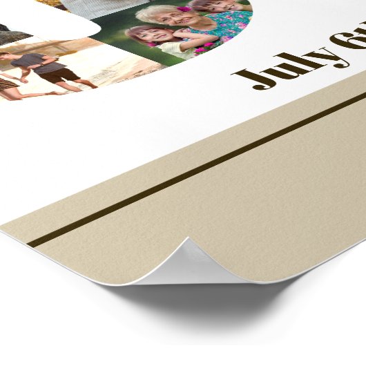 Foto Collage nummer 80 Aangepast 80e verjaardag Poster (Hoek)