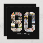 Foto-collage nummer 80 aankondiging (Voorkant / Achterkant)