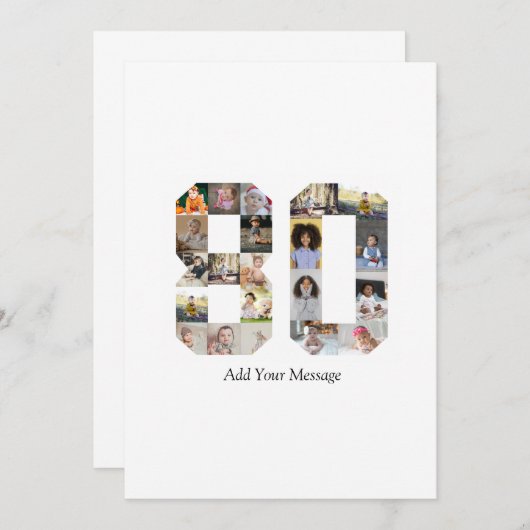 Foto-collage nummer 80 aankondiging (Voorkant / Achterkant)