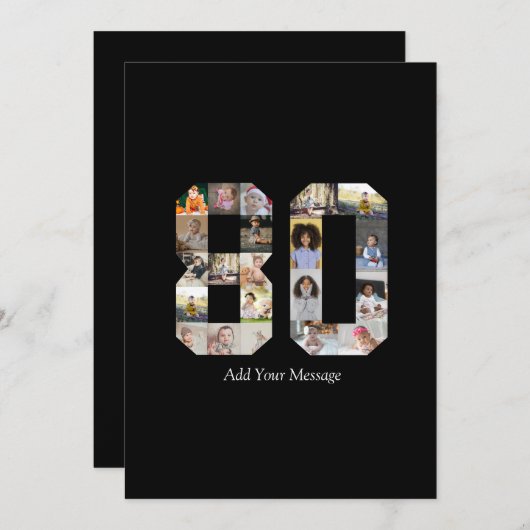 Foto-collage nummer 80 aankondiging (Voorkant / Achterkant)