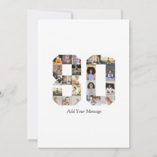 Foto-collage nummer 80 bedankkaart