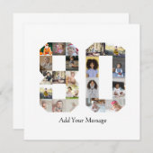 Foto-collage nummer 80 bedankkaart (Voorkant / Achterkant)