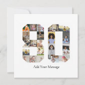 Foto-collage nummer 80 bedankkaart (Voorkant)