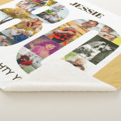 Foto Collage nummer 80 Beige 80e verjaardag Sherpa Deken (3/4)