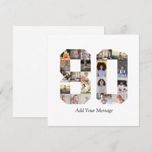 Foto-collage nummer 80 feestdagenkaart (Voorkant / Achterkant)