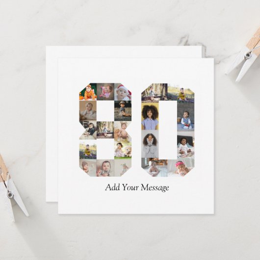 Foto-collage nummer 80 kaart (Voorkant / Achterkant in situ)