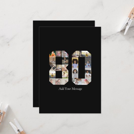 Foto Collage Nummer 80 Kaart (Voorkant / Achterkant in situ)