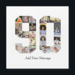 Foto-collage nummer 90<br><div class="desc">Dit aanpasbare product is waar foto's worden gerangschikt om de vorm van een nummer te vormen. Het wordt vaak gebruikt voor mijlpaalvieringen zoals verjaardagen, jubileumfeesten of prestaties, waardoor gebruikers memorabele afbeeldingen kunnen laten zien binnen een enkele, opvallende weergave. De ontwerpen bieden doorgaans ruimte voor verschillende fotogroottes en -oriëntaties, waardoor een...</div>