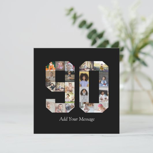 Foto-collage nummer 90 bedankkaart (Staand voorkant)