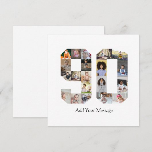 Foto-collage nummer 90 feestdagenkaart (Voorkant / Achterkant)