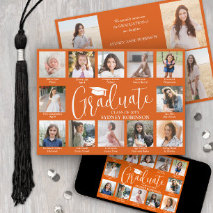 Foto Collage & Onderschriften Oranje & Witte Afstu Aankondiging