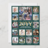 Foto Collage & onderschriften Wat een jaar groen e Feestdagenkaart (Voorkant)