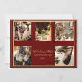 Foto Collage Ondersteboven Kerstmis Kerst Vakantie Feestdagenkaart (Voorkant)