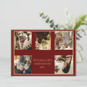 Foto Collage Ondersteboven Kerstmis Kerst Vakantie Feestdagenkaart (Staand voorkant)