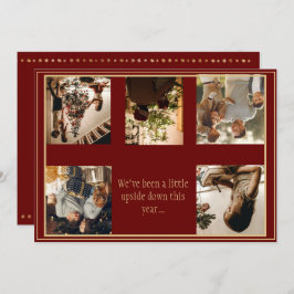 Foto Collage Ondersteboven Kerstmis Kerst Vakantie Feestdagenkaart